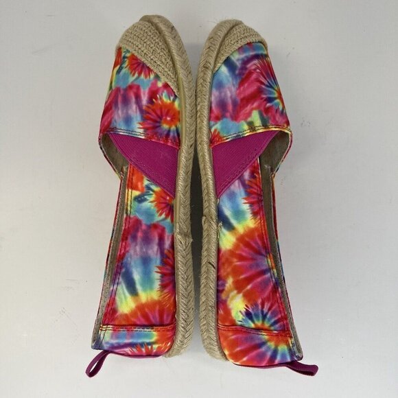 Sugar Evermore Multicolor Tie Dye Women's Size 8.5 Espadrille Flats NWOB - Picture 6 of 9